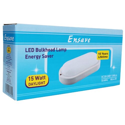 Ensave Bulkhead 15W Senor Oval Lamp CDL