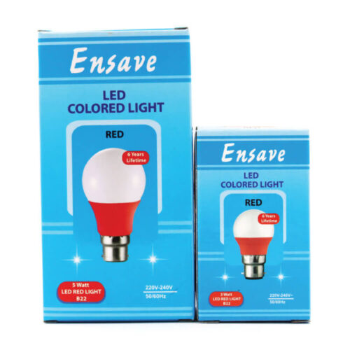 Ensave LED Bulb 5W B22 Colored Red