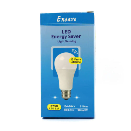 Ensave LED Light Sensor 9W E27