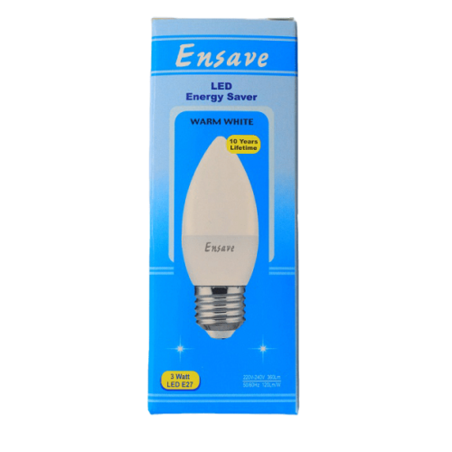 Ensave LED Bulb 3W E27 Cool Daylight