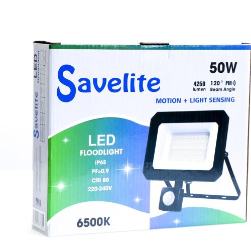 Savelite LED Floodlight 50W Motion + Light Sensing