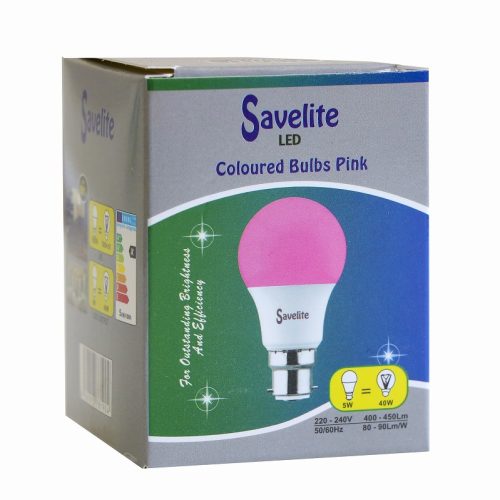 Savelite LED Colored Bulb A55 5W Pink