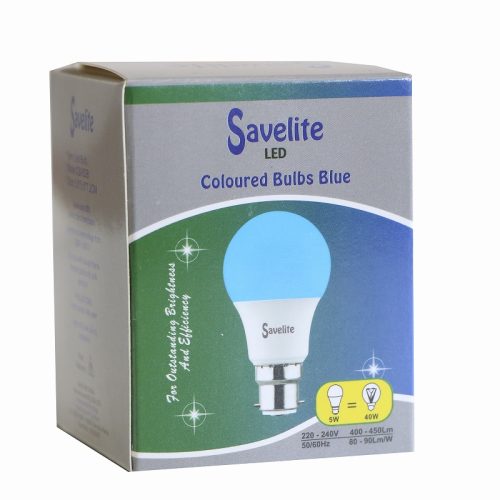 Savelite LED Colored Bulb A55 5W B22 Blue