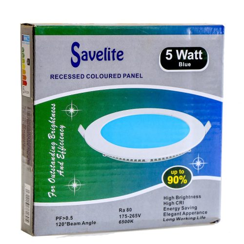 Savelite Recessed Coloured Panel 5Watt Blue
