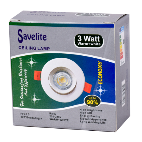 Savelite LED Ceiling Lamp 3W Warm + White